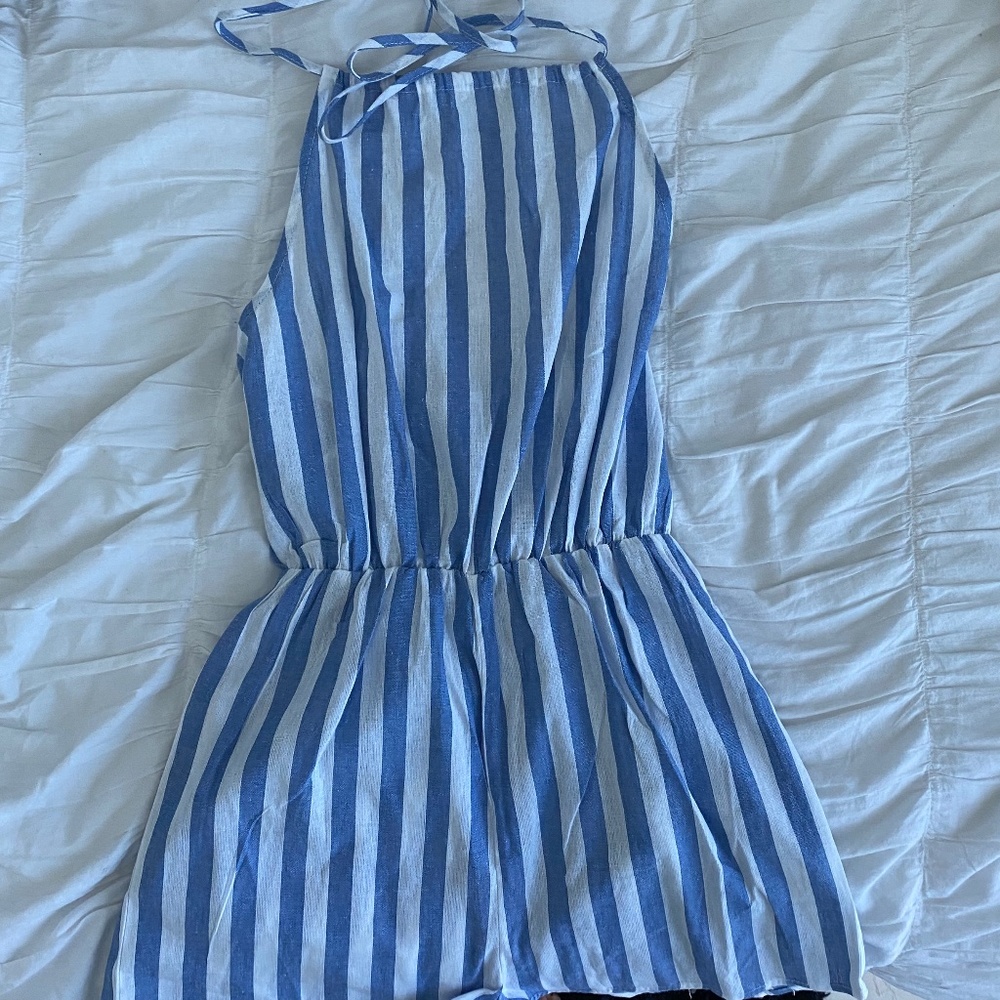 Shein, XS, Blue and White